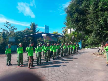 APEL PAGI ANGGOTA SATUAN PERLINDUNGAN MASYARAKAT (LINMAS) PENGAWASAN PEMILU 2019